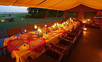 Dining at Elephant Pepper Camp